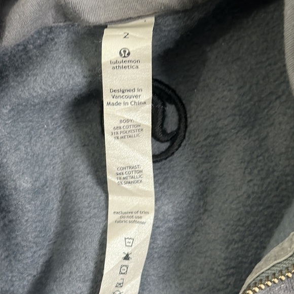 Lululemon gray glitter cuddle up jacket size 2 - Picture 9 of 16